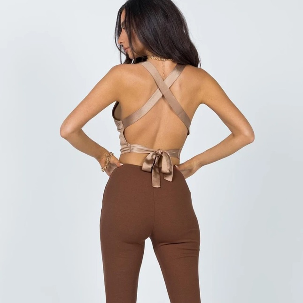 NWOT Princess Polly Raeleen Top Brown - Picture 9 of 11
